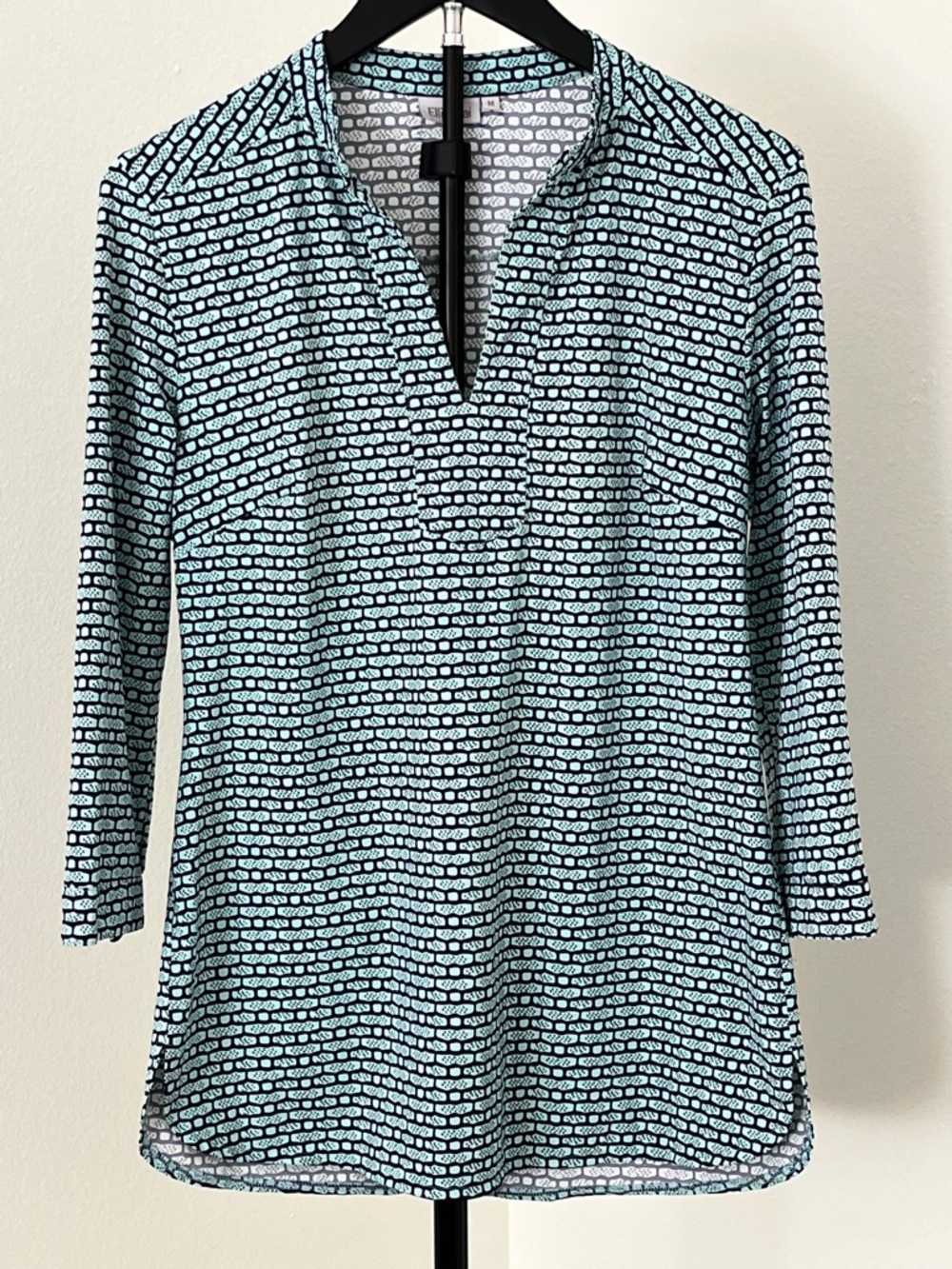 NWOT 🐚 Ellie Kai Relaxed Aqua Tunic | Beach Club Coastal Chic - Picture 1 of 14